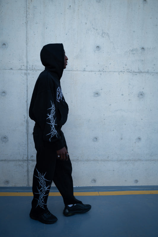 Midnight Script Oversized Trousers