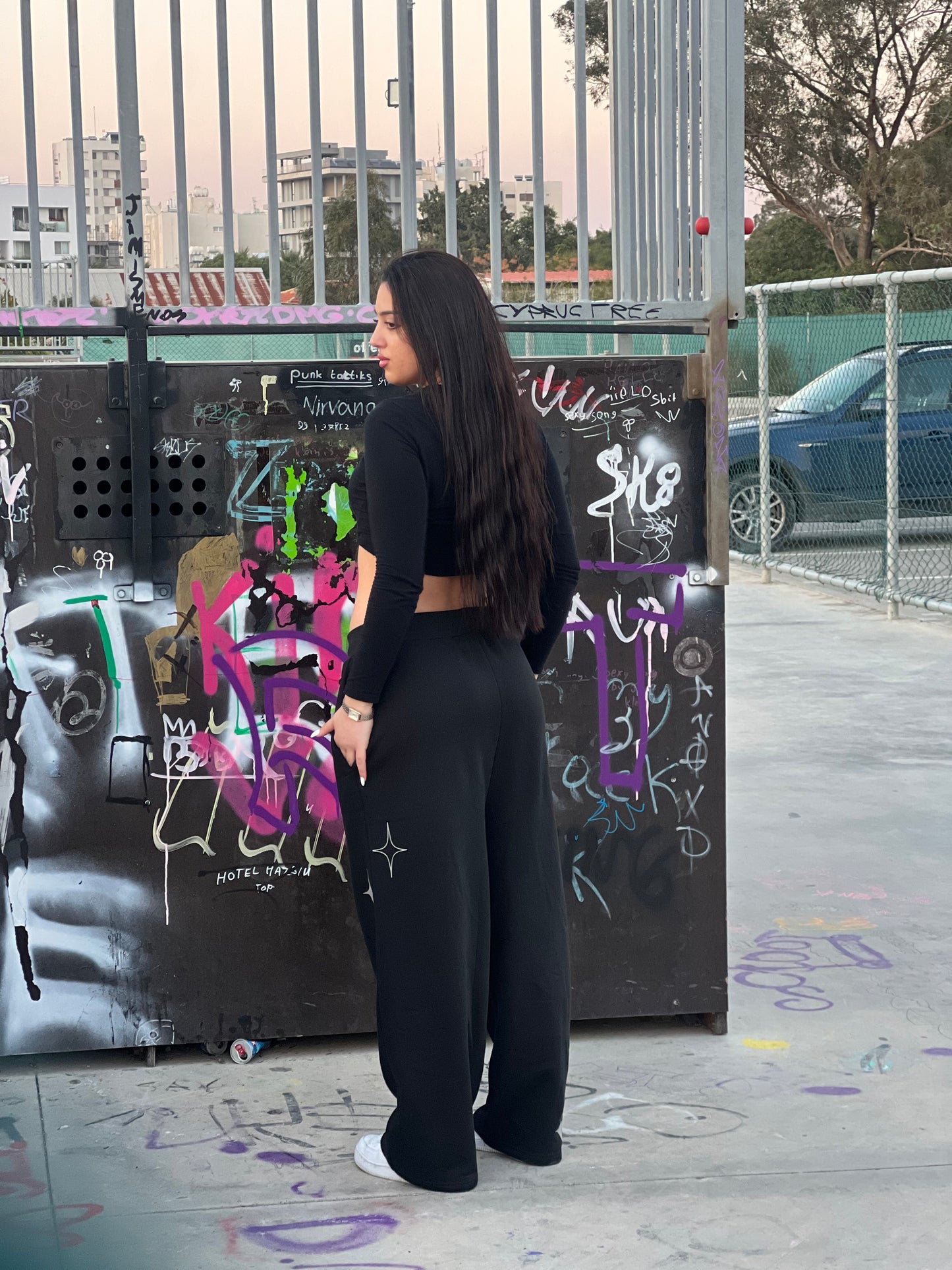 Calyzer oversized black sweatpants
