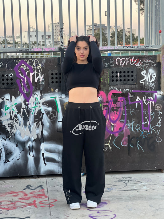 Calyzer oversized black sweatpants