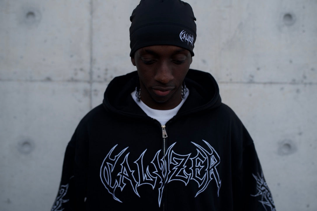Artic Black zip up Hoodie and Skull Cap (Beanie)❄️