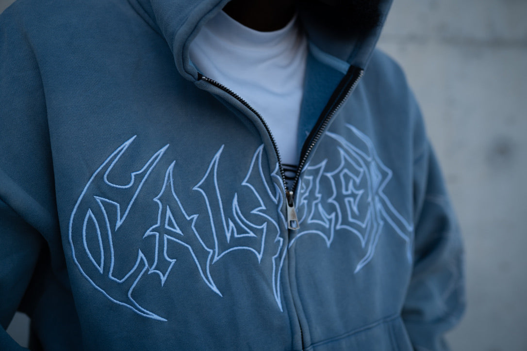 Artic blue zip up Hoodie and Skull Cap (Beanie)❄️