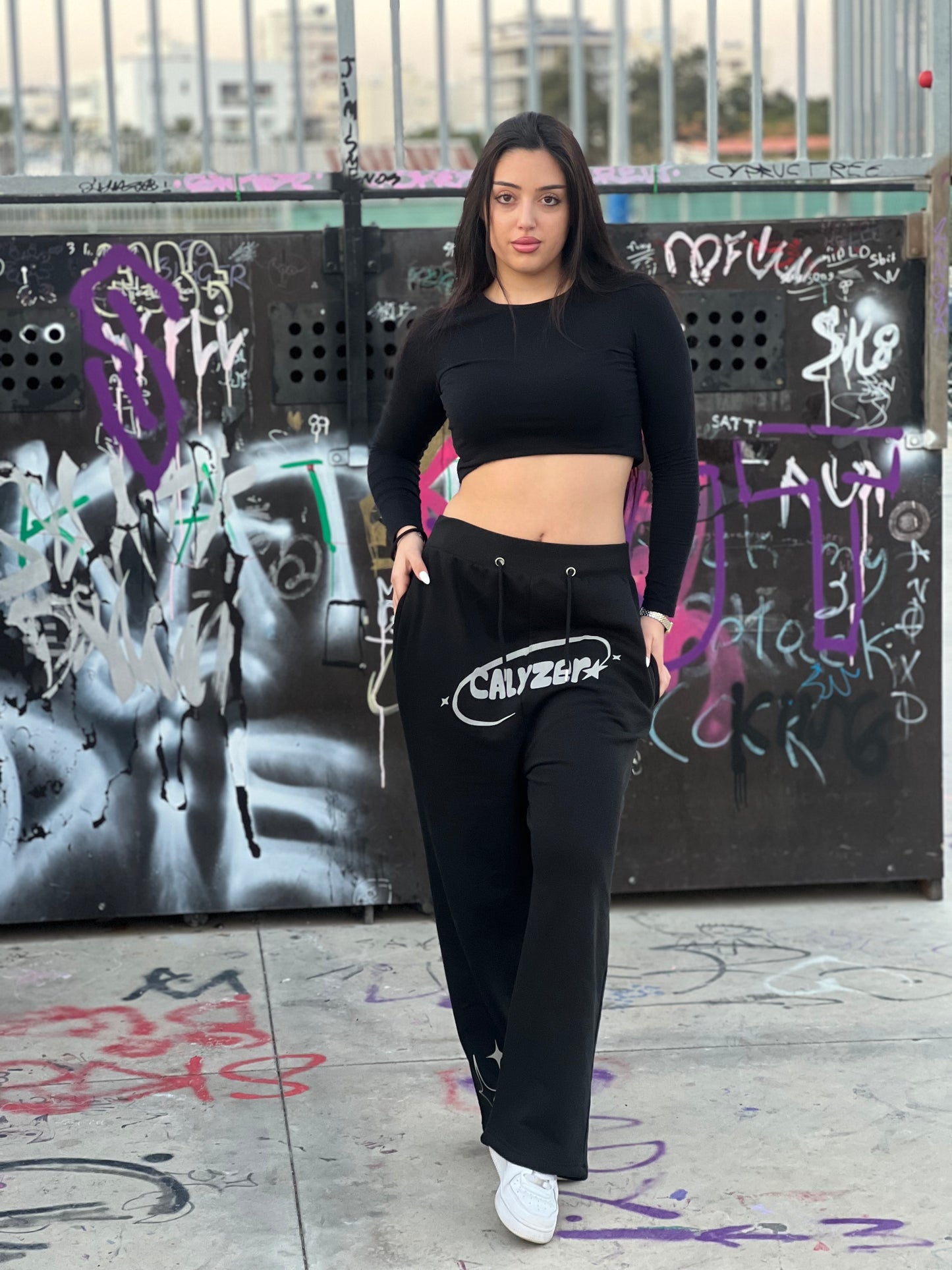 Calyzer oversized black sweatpants