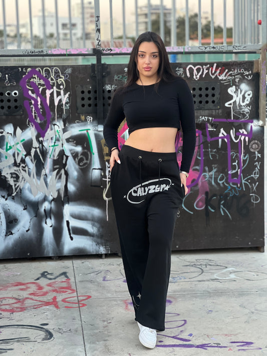 Calyzer oversized black sweatpants