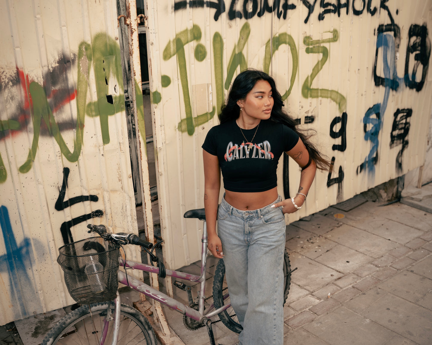 Tight black crop top