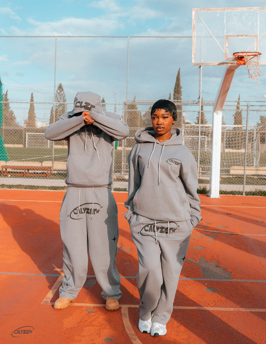 Calyzer Full Grey Orbit Tracksuit – Minimal Streetwear Comfort